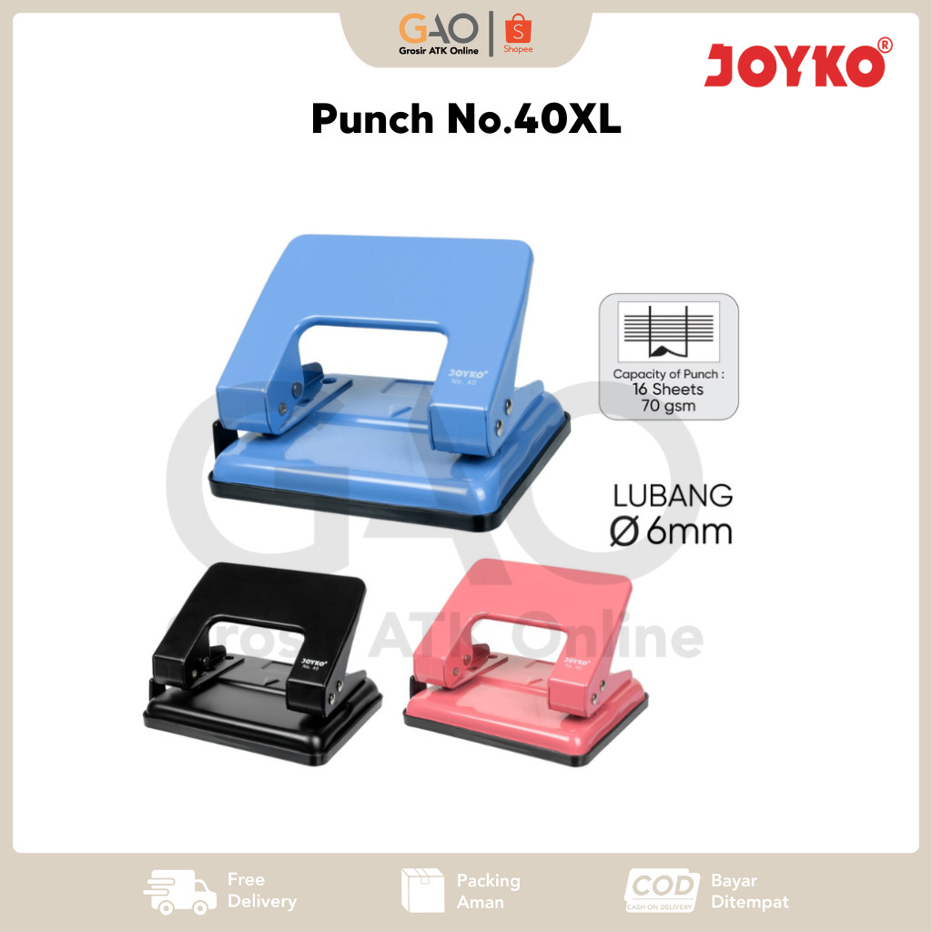 

Punch Joyko No.40XL Pembolong Kertas Dengan Pengukur Joyko 40XL