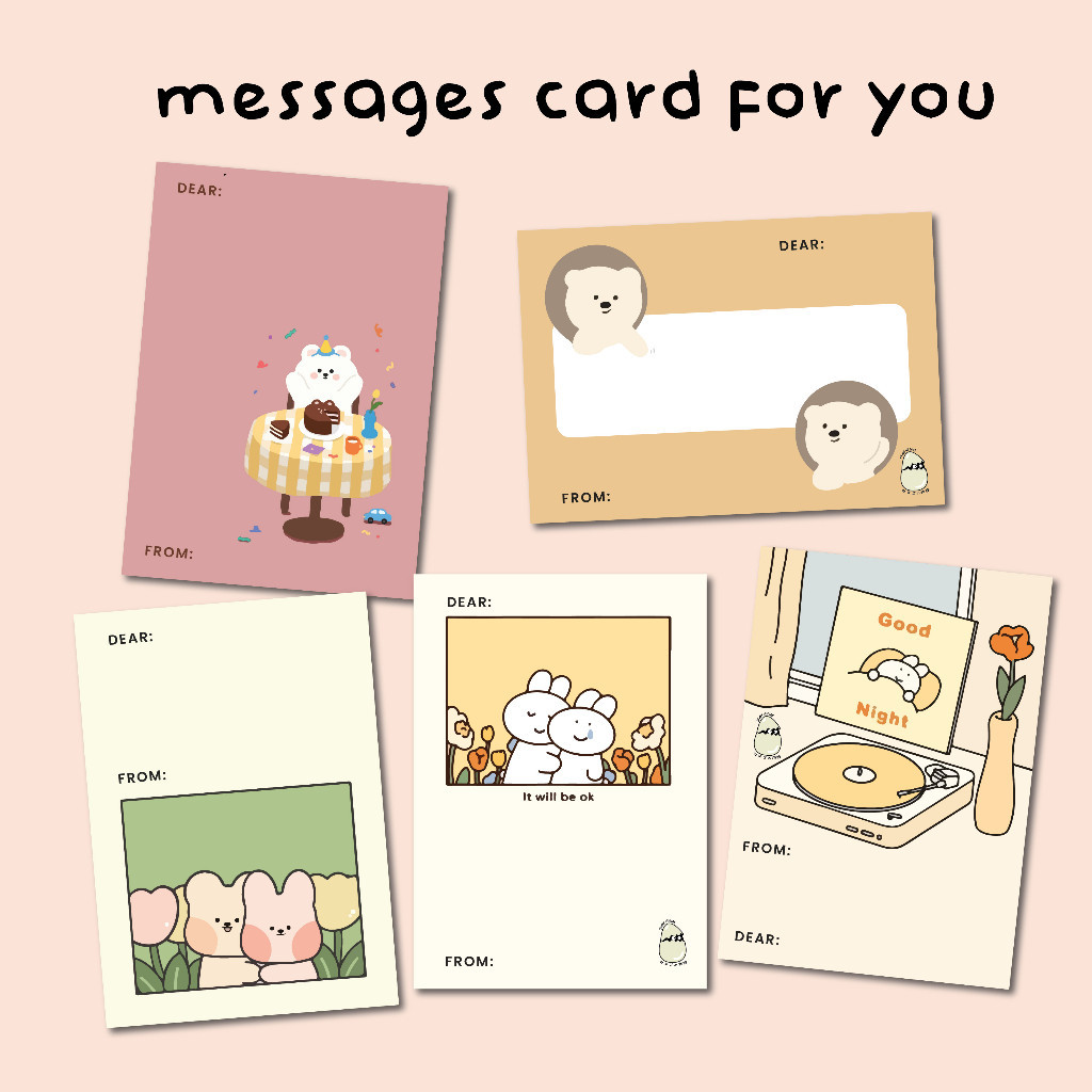 

Message Card For You l Kartu Ucapan l Aesthetic l Cute card l Birthday Card l Feeling Card l Pastel Neutral Color