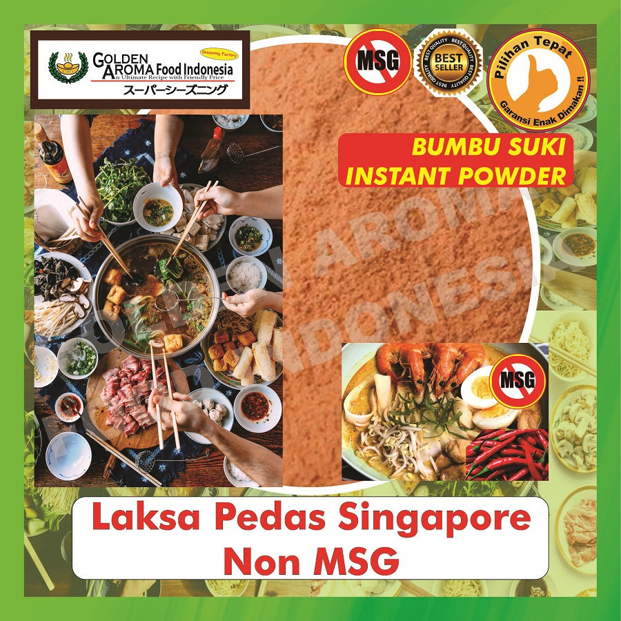 

BUMBU KUAH Laksa Pedas Singapore Non MSG 1Kg Suki Steamboat Hotpot Singapura Halal Soup Sukiyaki