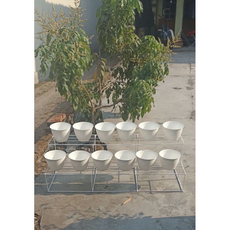 STANDING POT SUSUN 6 / RAK BUNGA BESI/ POT BUNGA BESI MURAH MINIMALIS BESI 6MM/8MM