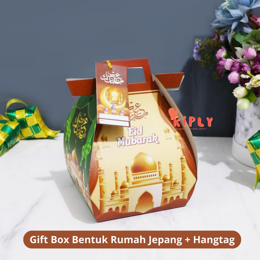 

Gift Box Bentuk Rumah Jepang + Hangtag/ Akseoris Idul Fitri/ Gift Lebaran Idul Fitri