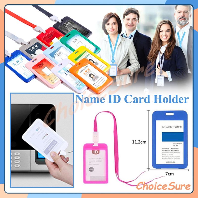 

Name Tag ID Card Holder / Name Tag Holder ID CARD + Tali / Name Tag Id Card Transparant Gantungan Kartu Nama
