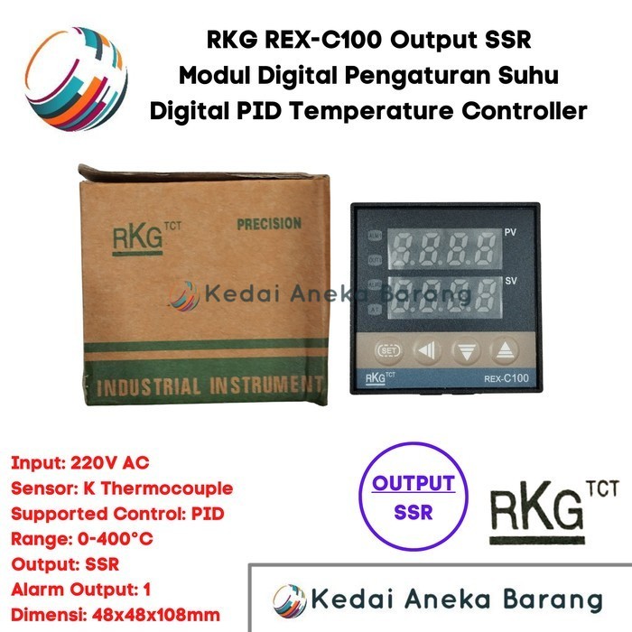 PID Rex C100 Rex-C100 Temperatur Temperature Controller Output SSR