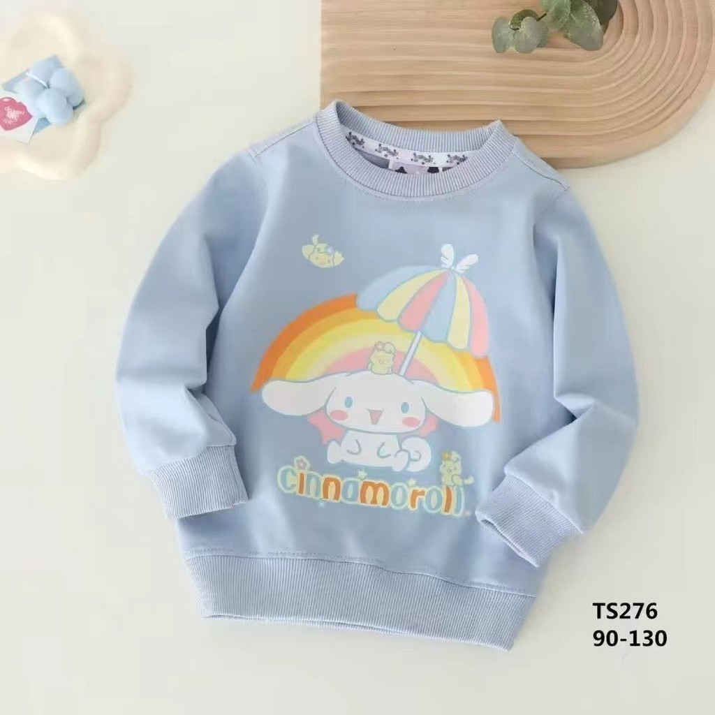 (SYQ) Sweater Sanrio Cinamorol Gaya Korea Baju Lengan Panjang Cinamorol