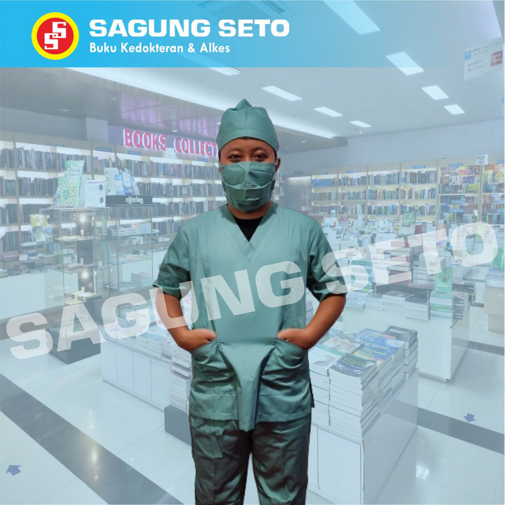 BAJU OK XXL HIJAU NUDE / BAJU OK XXL HIJAU NUDE KERAH V LENGAN PENDEK / BAJU OKA / BAJU MEDIS