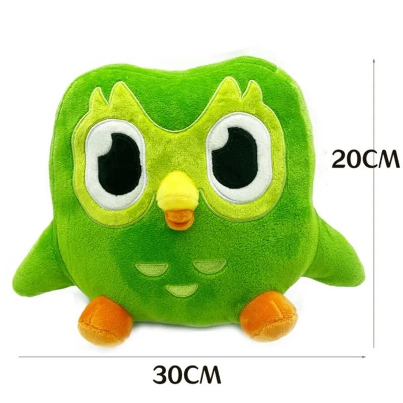 Green Duo Owl Duolingo Owl Plush Duolingo Plush Doll Plush Owl Duolingo Owl Plush Mascot Plush Owl D
