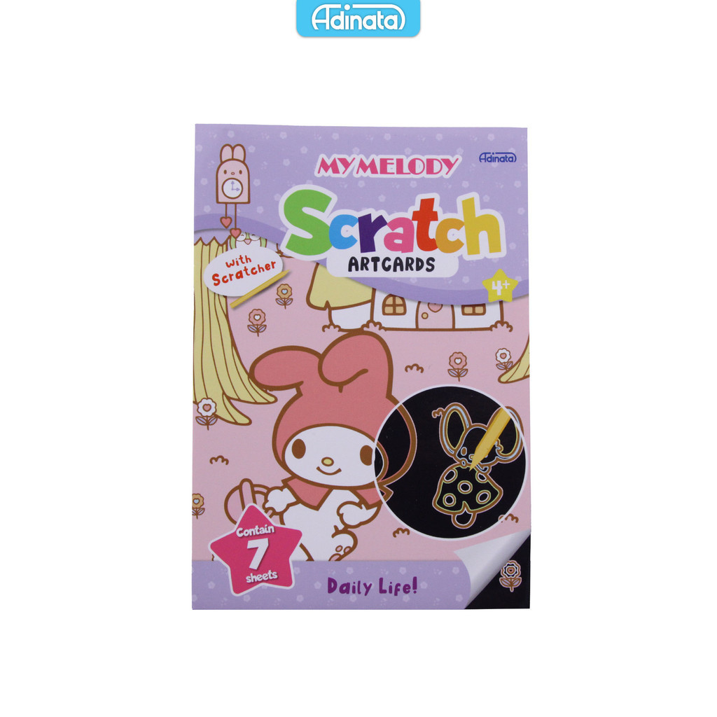 

My Melody Buku Edukasi Anak / Scratch Note / Gosok Paper / Rainbow Colourful / Adinata 2413-9102