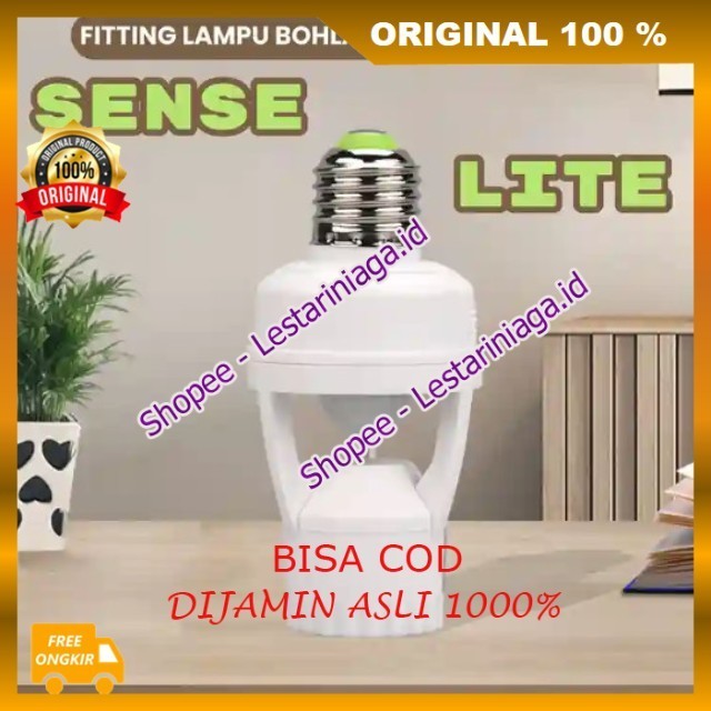 Sense Lite Fitting Lampu Bohlam Sensor Otomatis  Lampu Bohlam Motion Sensor Gerak Otomatis Nyala ORI