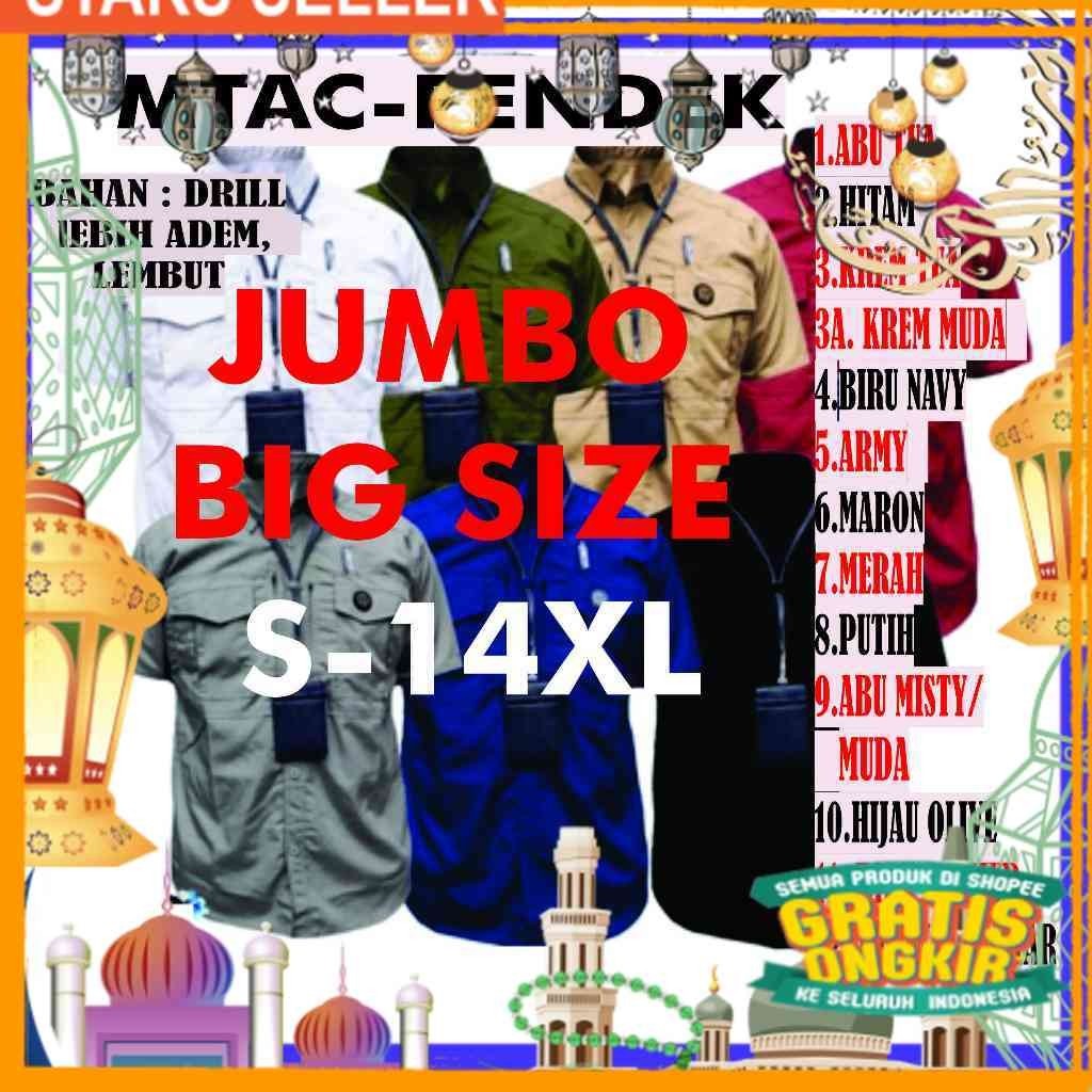 Kemeja Baju Tactical Taktikal MTAC M-TAC M TAC  Lengan Pendek PDL PDH PNS Reskrim Lapangan Kerja Big