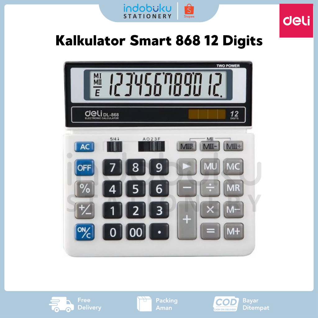 

Kalkulator Smart Deli 868 12 Digits