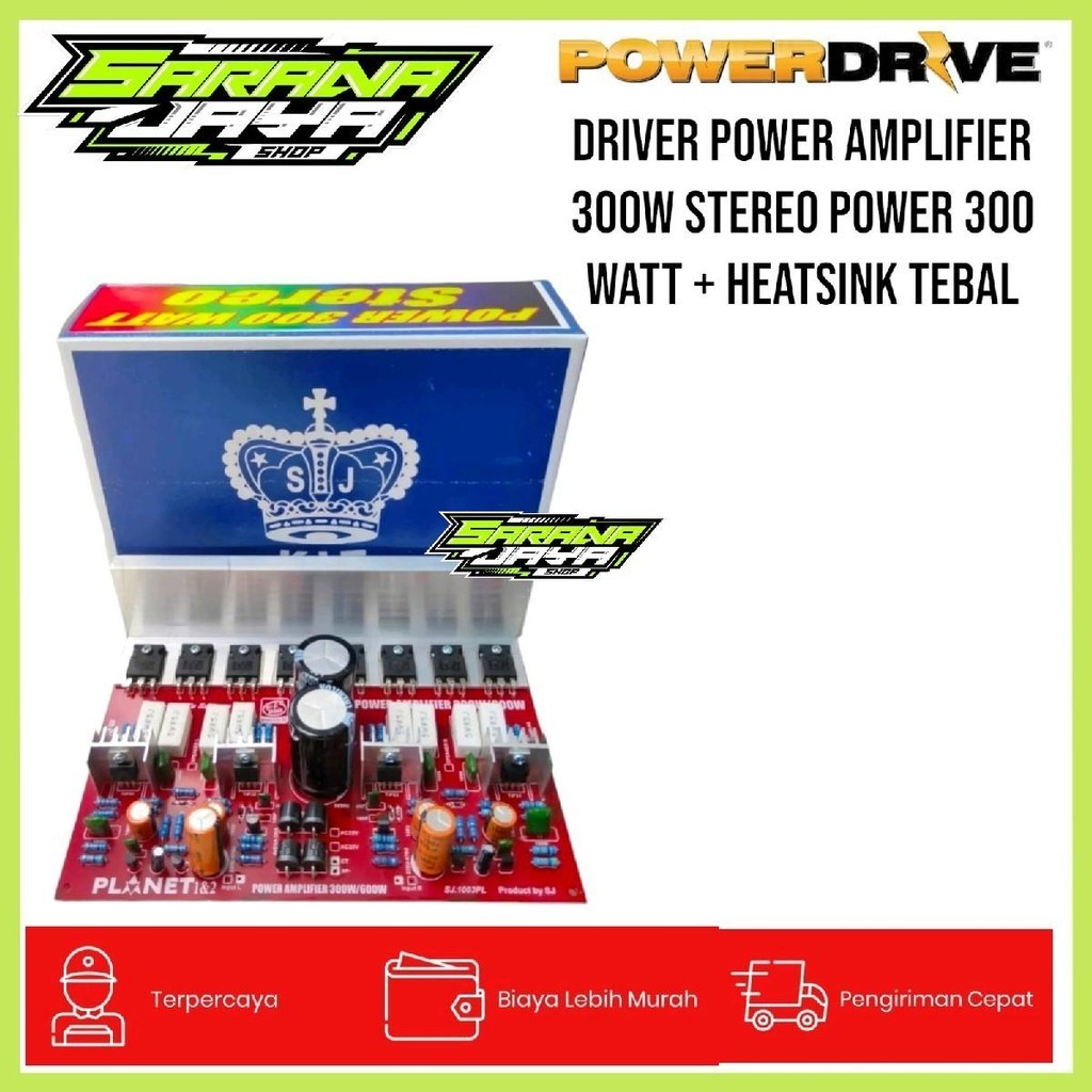 Driver Power Amplifier 300W Stereo power 300 watt + Heatsink tebal