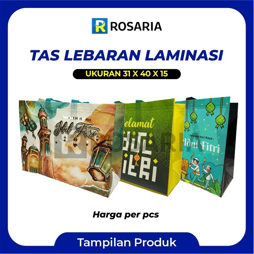 

Tas Kain LEBARAN LAMINASI UK 31X40X15 Goodie Bag Hampers Series Makanan Minuman Parsel Sembako Parcel
