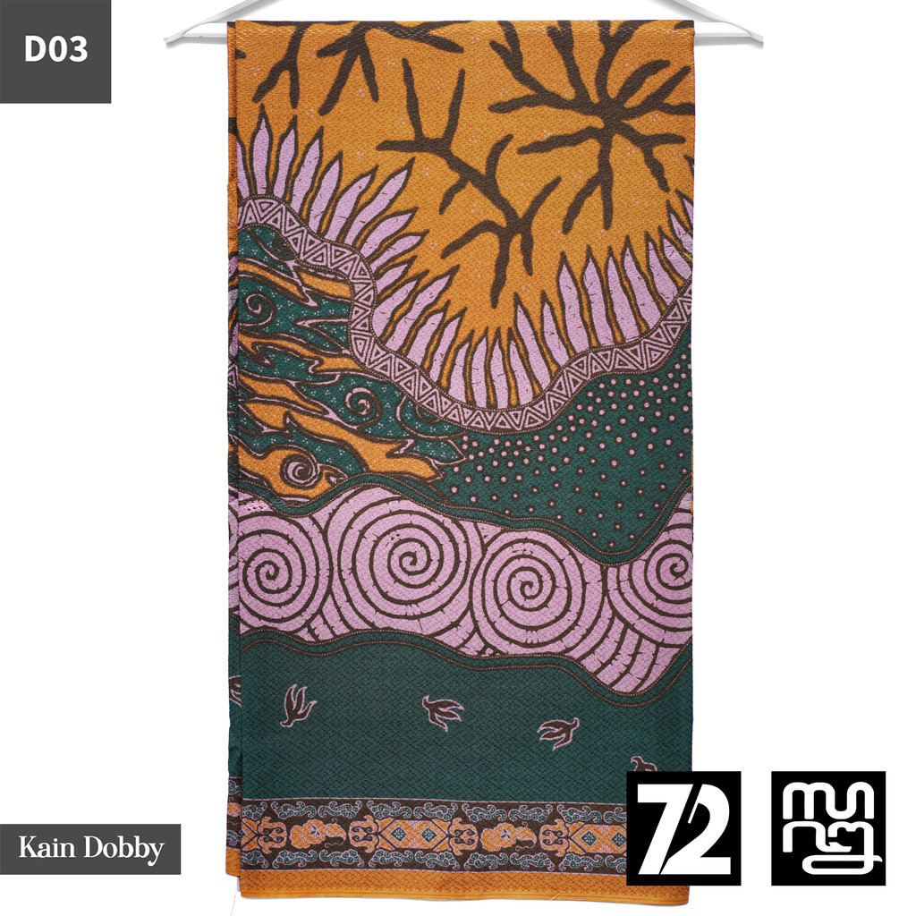 KAIN BATIK PREMIUM Bahan Dobby Motif Lapis Warna Kuning Hijau 724676 Cap 72 Jarik Jarit Samping Keba