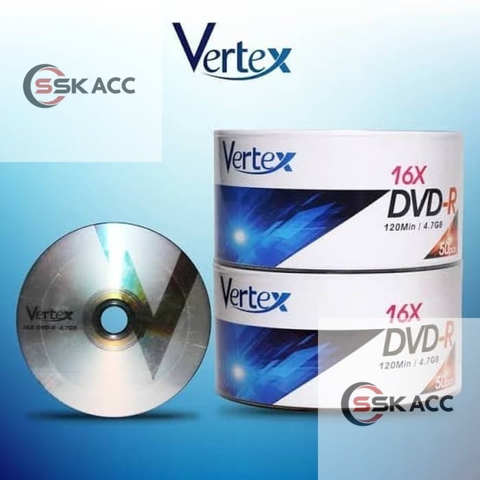 DVD-R Vertex 4.7GB / DVD Kosong / Disc Dvd CD Blank Eceran Kepingan SSKACC-KOMPUTER