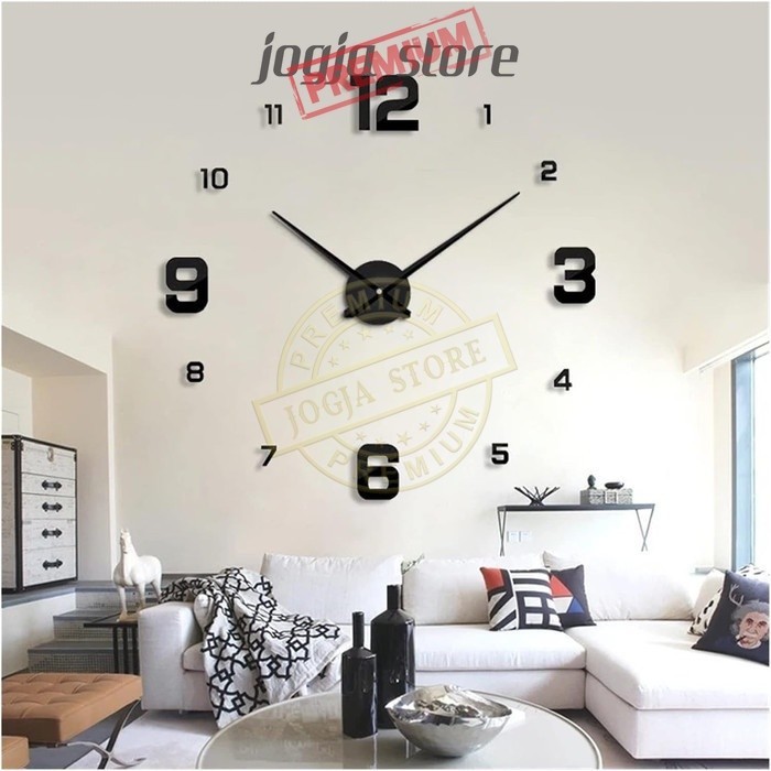 Jam Dinding Besar DIY 100cm Jam Dinding Quartz Bahan Akrilik MR-102