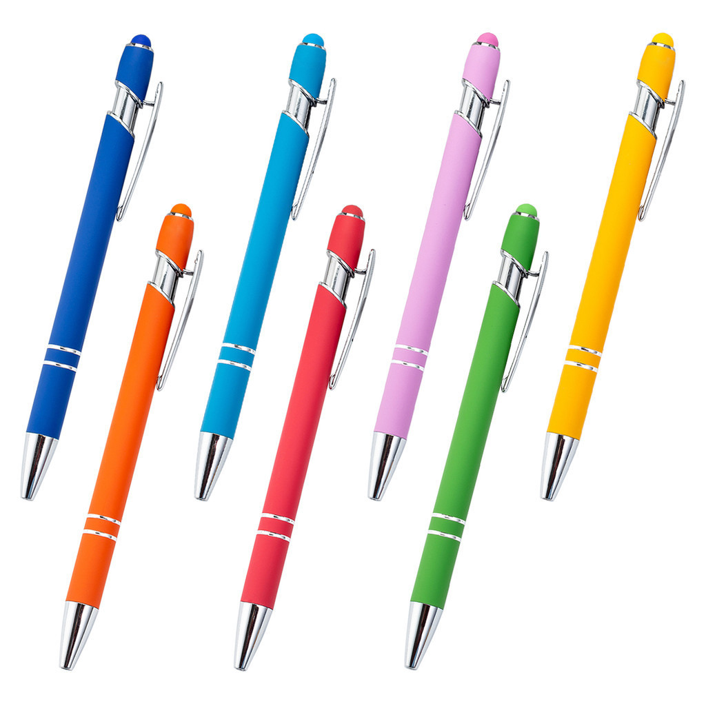

Promotional universal capacitive smart touch pens soft Ballpoint Metal Aluminium 2 In 1 Touch Screen Stylus Pen Customized Logo