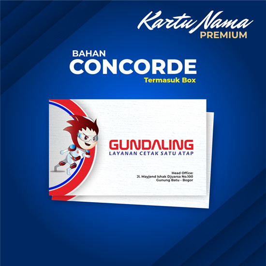 

Cetak Kartu Nama Premium Bahan Concorde 220 Gram Free Design