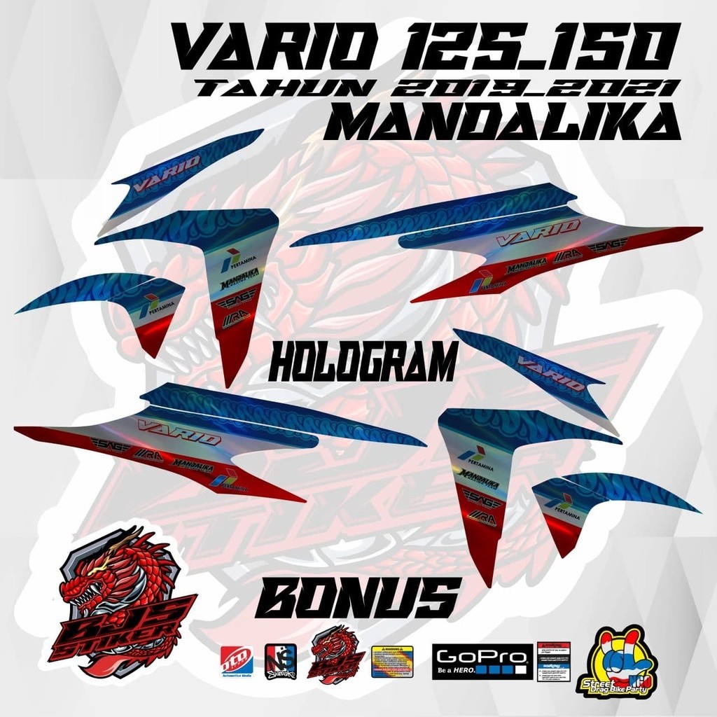striping vario 125 vario 150 - striping sticker stiker polet lis list variasi hologram vario 125 150