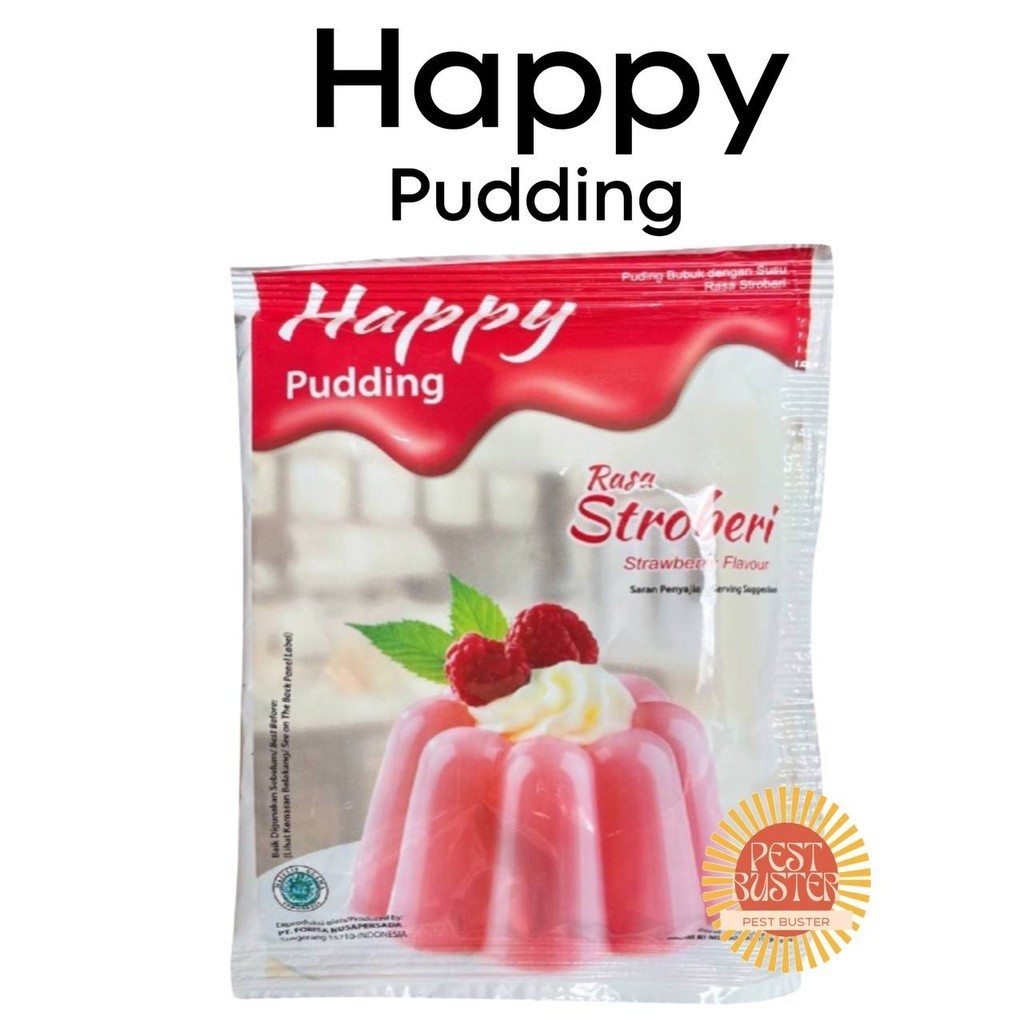 

HAPPY PUDDING 60gr INSTAN STRAWBERRY STROBERI BY NUTRIJEL