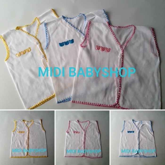 ✨BEST✨ -1 Lusin / 12 pcs Baju tanpa lengan bayi perempuan ( nita baby )