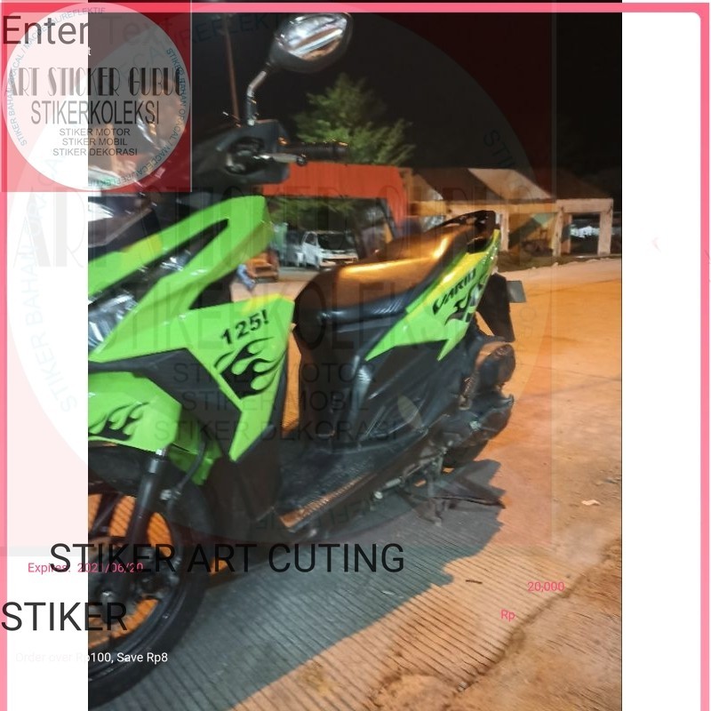 stiker cuting stiker vario motor striping api keren variasi