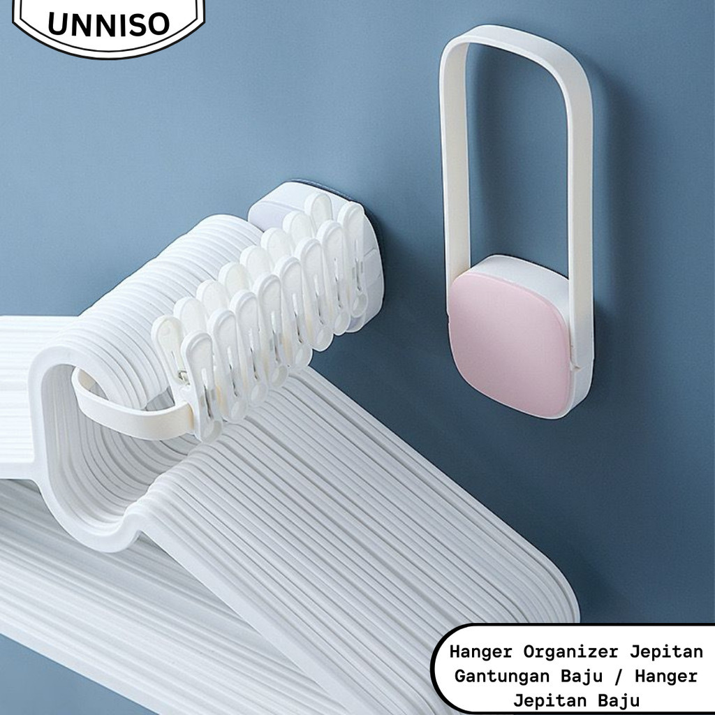 UNNISO - Hanger Organizer Jepitan Gantungan Baju / Hanger Jepitan Baju