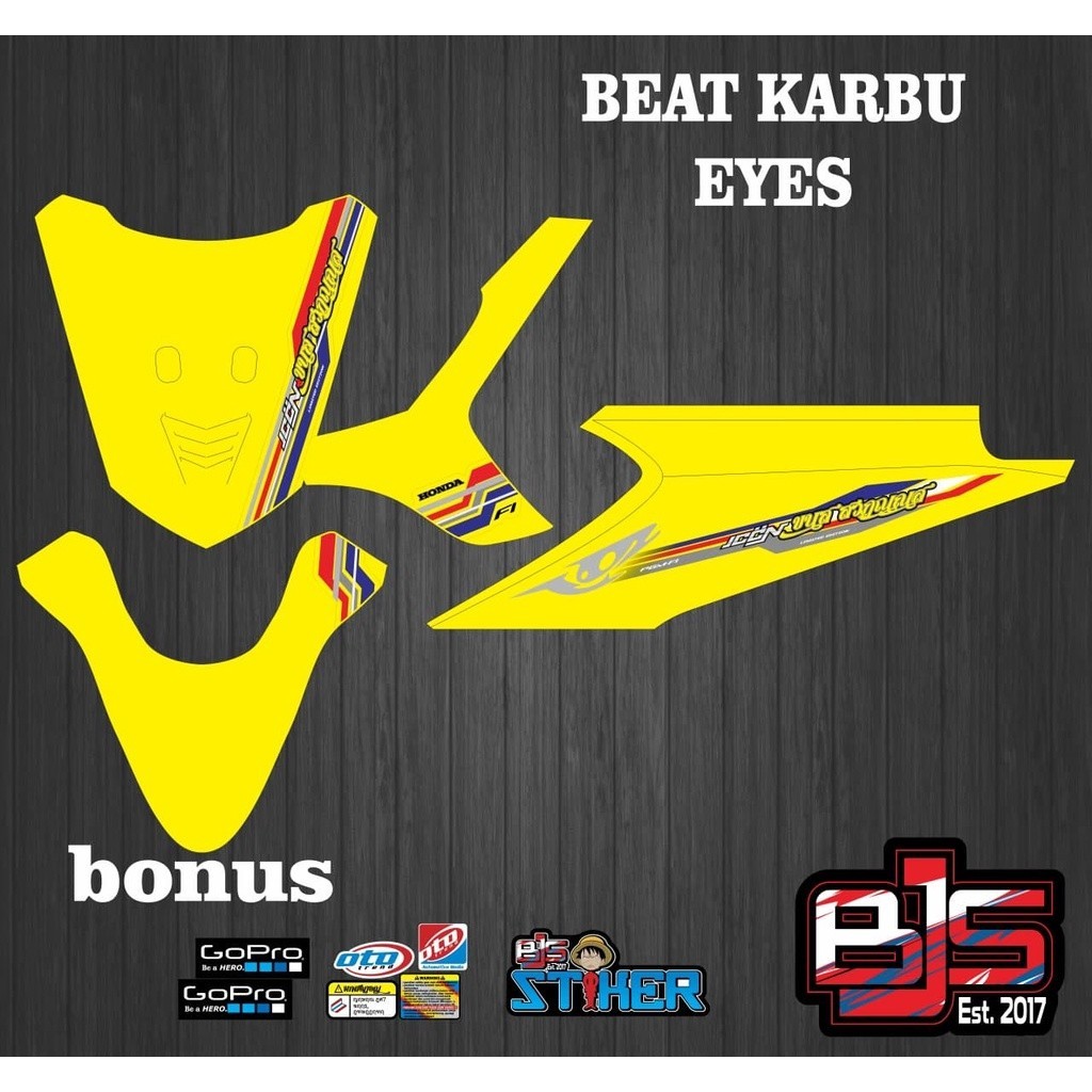 striping beat karbu - striping sticker stiker polet lis beat karbu 2008-2012 icon eyes