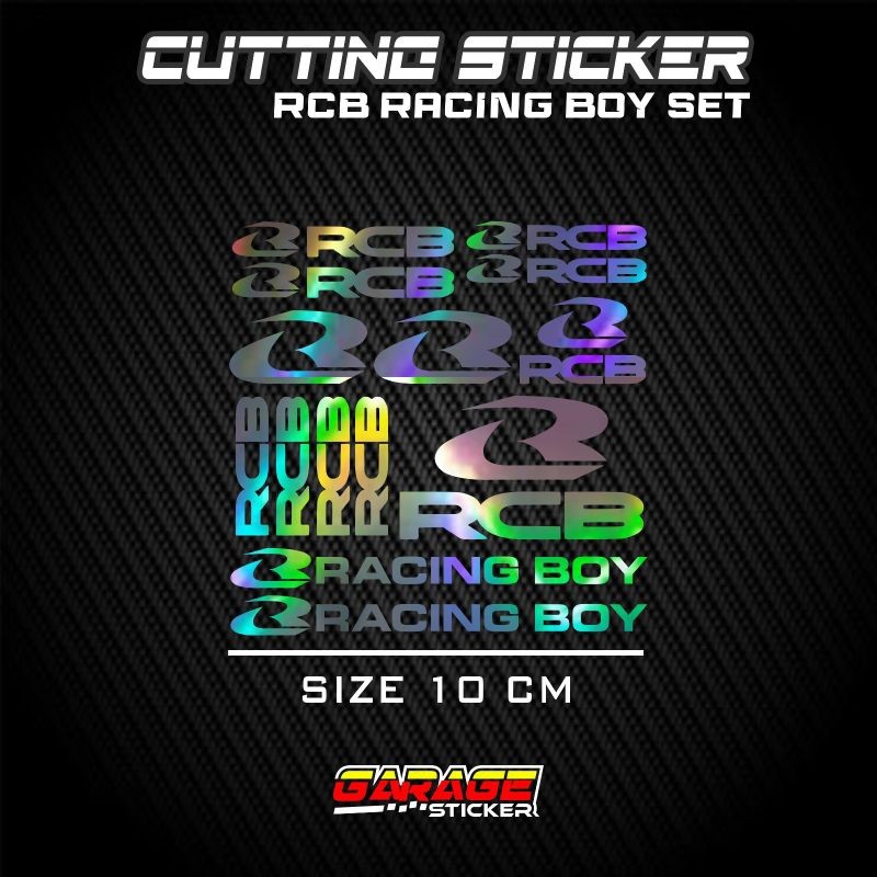 Sticker Rcb 1set Cutting Sticker Pack Racing Boy Promo Garage Stiker