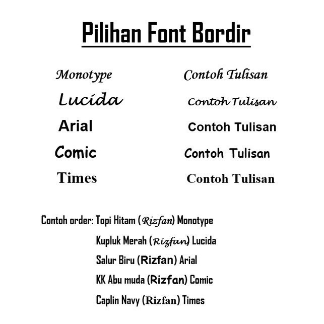

Bordir Bet Nama // Name Tag // Nama Dada // Papan Nama Bebas Request //Mak 12 Huruf bordir bordir bordir