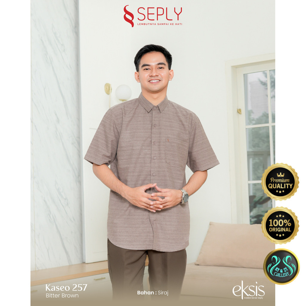 Seply Ethica | Sarimbit Keluarga Lebaran Terbaru Eksis Koko Pria Lengan Pendek Bahan Katun Kaseo 257
