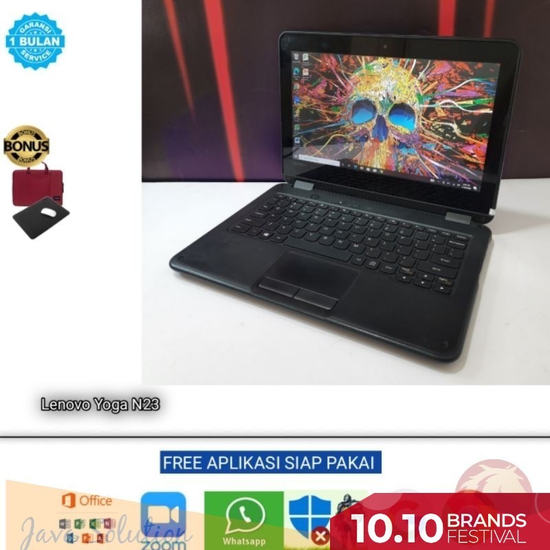 Laptop Lenovo Yoga N23 Touchscreen Flip Intel N3060 Ram 4 GB SSD 128GB Windows 10 Pro