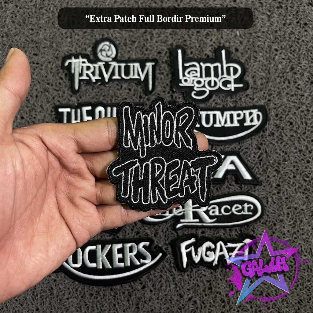 Bordir Iron Patch Bordir Emblem Musik Keren Logo Patch Bordir Jahit Aksesoris Patch Punk