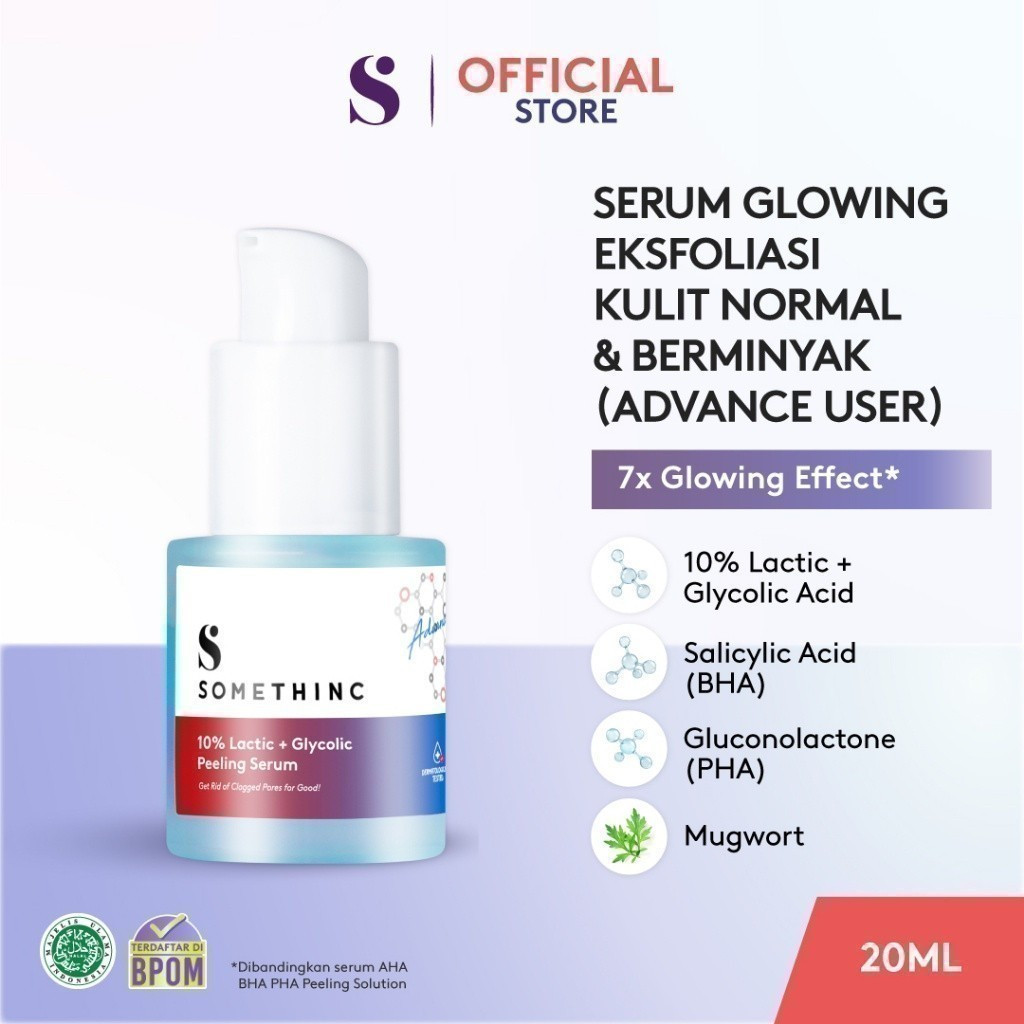 SOMETHINC 10% Lactic + Glycolic Peeling Serum/ SERUM EKSFOLIASI