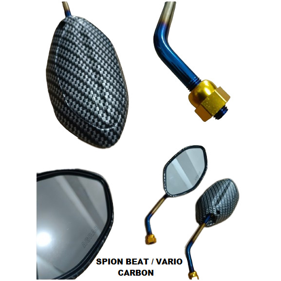 agras spion beat carbon deluxe genio vario 110 125 150 revo pcx tiger megapro tangkai pendek 2 tone 