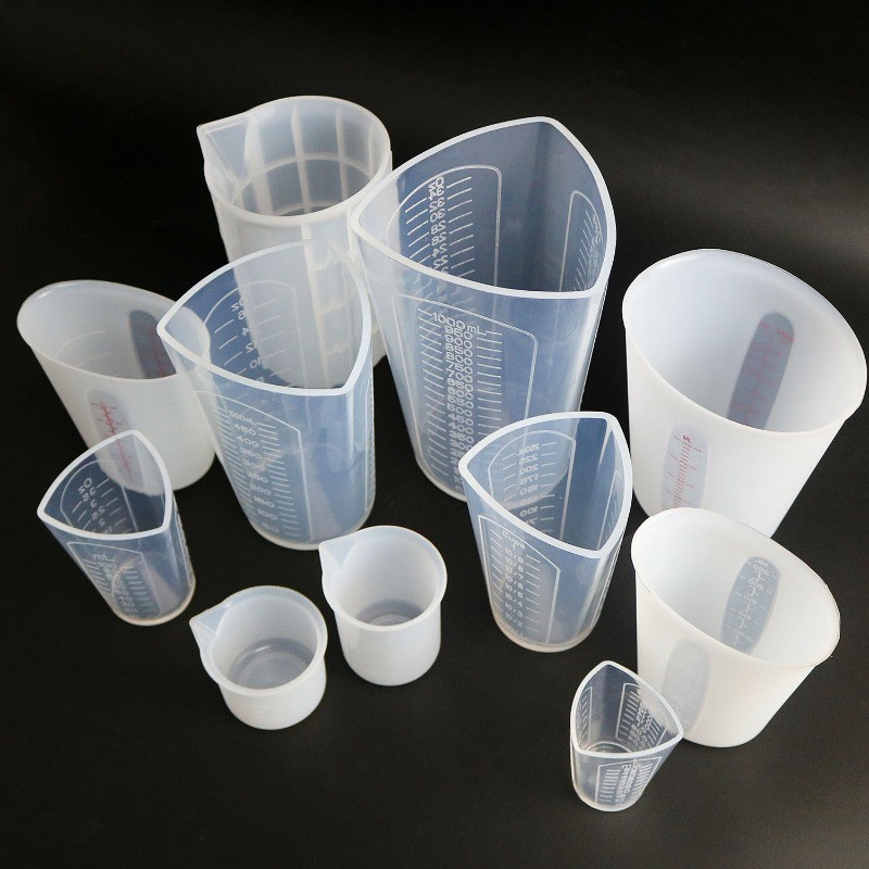 

Silicone Measuring Cup 50ml-1000ml Epoxy Mold Tool Cup Visible Reusable Liquid Measuring Cup Resin Epoxy DIY Craft Tool
