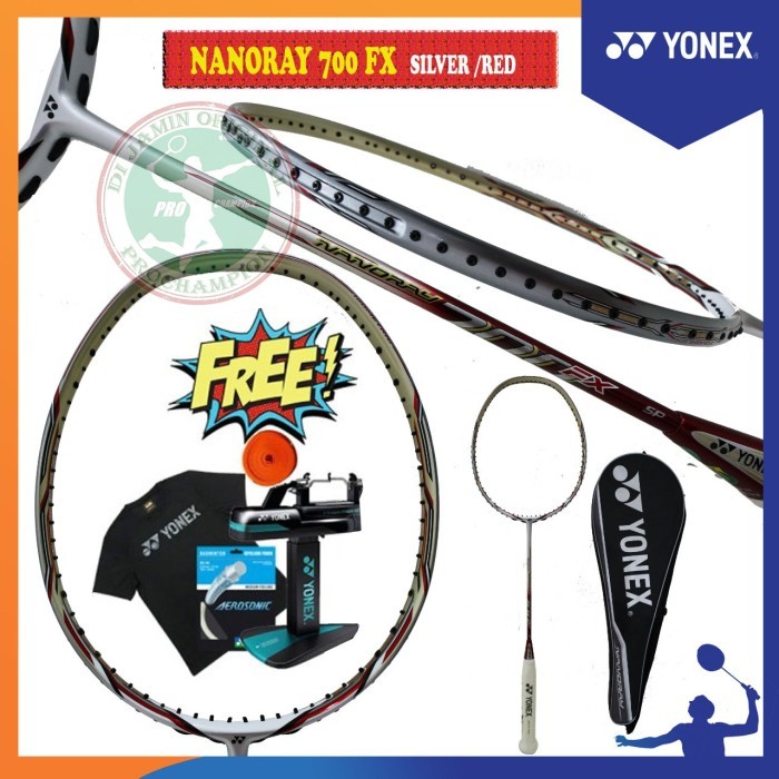 YONEX NANORAY 700 FX / NANO RAY 700 FX RAKET BADMINTON ORIGINAL - SILVER ORANGE