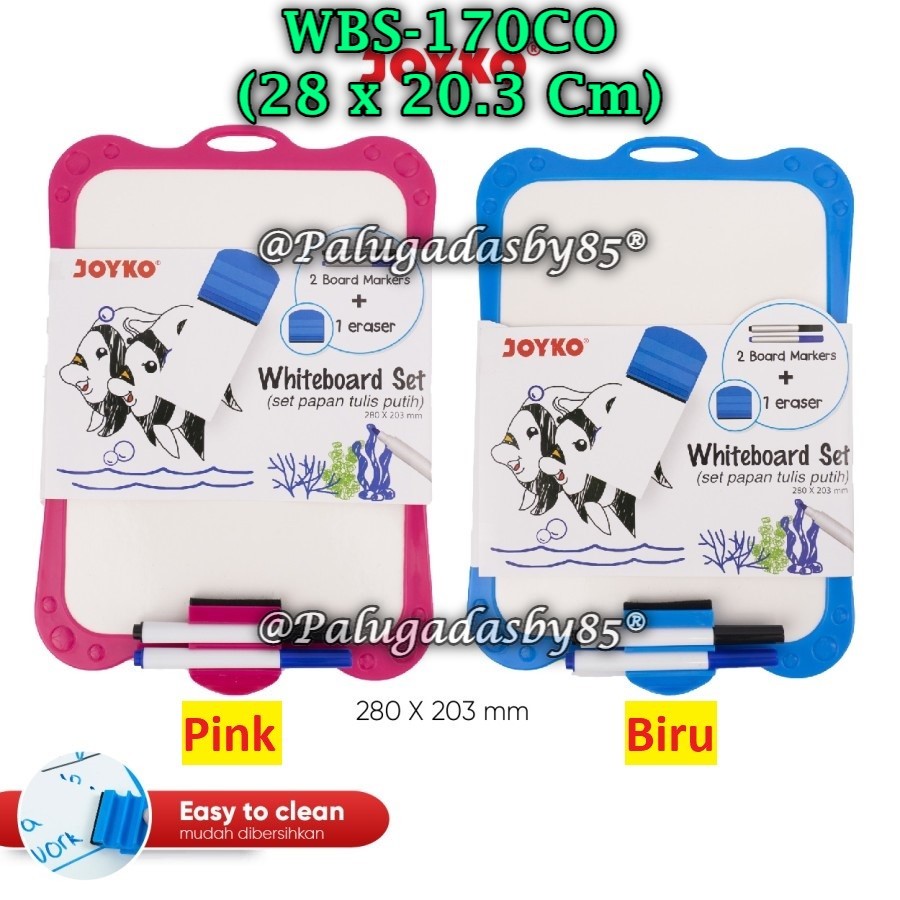 

(1 Set) GROSIR Whiteboard Set JOYKO WBS-170CO 28*20.3 Cm / Papan Tulis Set Joyko WBS-170CO WBS-170