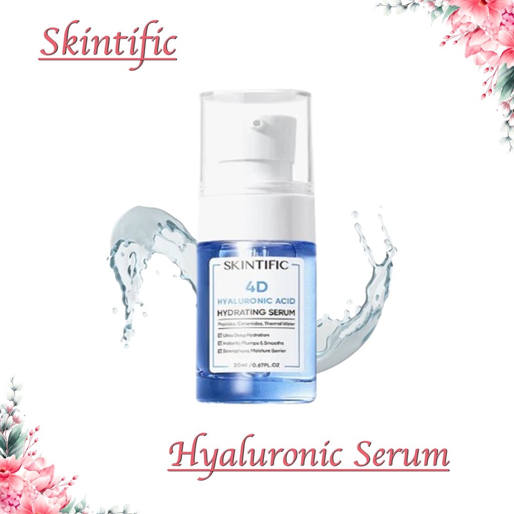 Girlsneed888 SKINTIFIC 4D Hyaluronic Acid Hydrating Serum 20ml | Merawat skin barrier Serum Mencerah