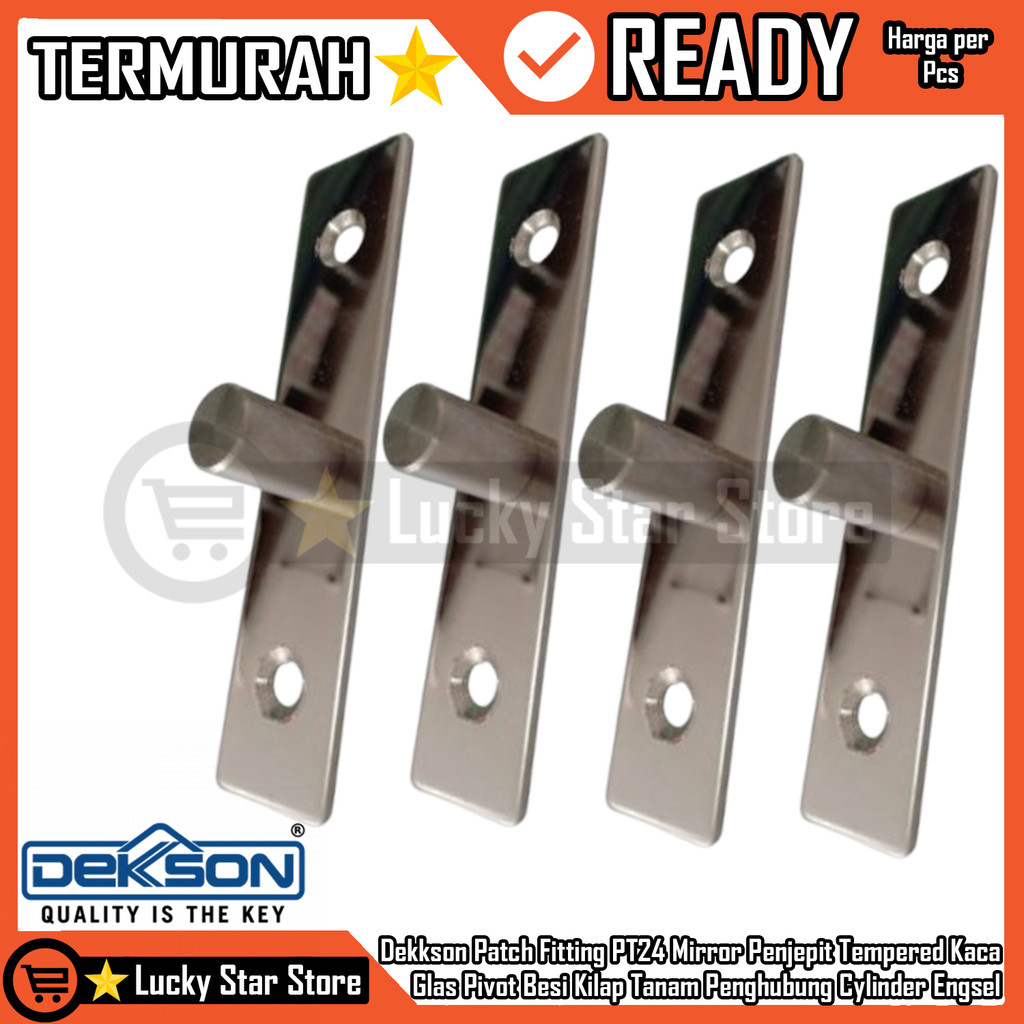 Dekkson Pivot Besi Kilap Patch Fitting PT 24 Top Fiting Pintu Kaca PT24 Dekson Piting Pitting Jepita