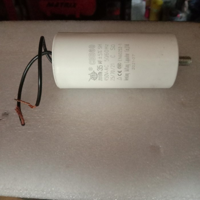 Kapasitor 35uf / Capasitor Mesin Kompresor 3/4HP - 2HP - CBB60-25UF