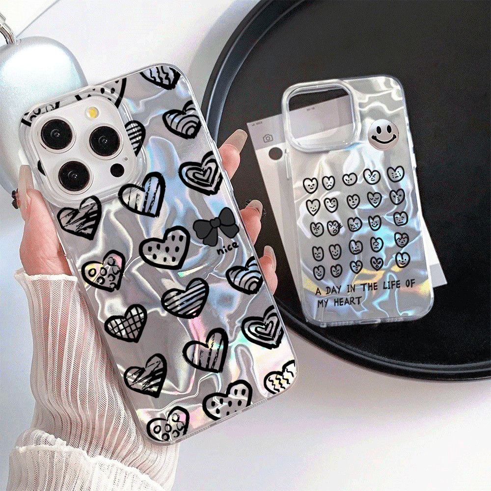 Korean Love Heart Casing hp Samsung A16 A06 A55 A35 A54 A05S A05 A15 A14 A13 A52 A04S A03S A02S A04E