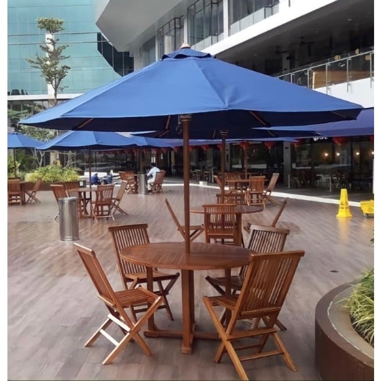 Meja Payung Cafe Meja Payung Taman Meja Payung Teras Set Meja Payung Kayu Jati