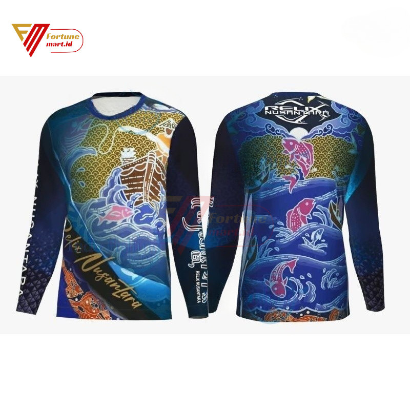 Fortunemart.id Jersey Relix Nusantara Batik Limited Edition Kaos Mancing Quick Dry M/L/XL/XXL/XXXL
