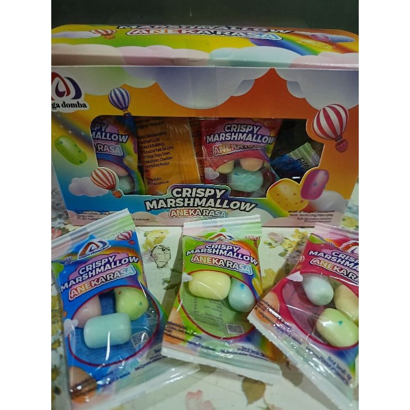 

[Halal] Tiga Domba Marsmallow Crispy Isi 30 pca Aneka Rasa candies buah Strawberry Jeruk Bluberry Lemon Apel