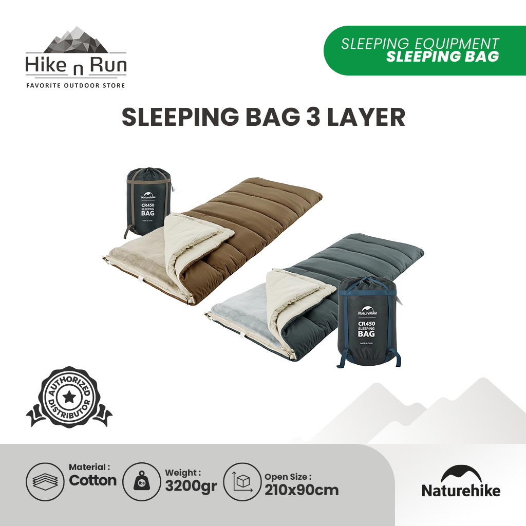 Sleeping Bag 3 Layer Naturehike CNH22SD011 Envelope Cotton