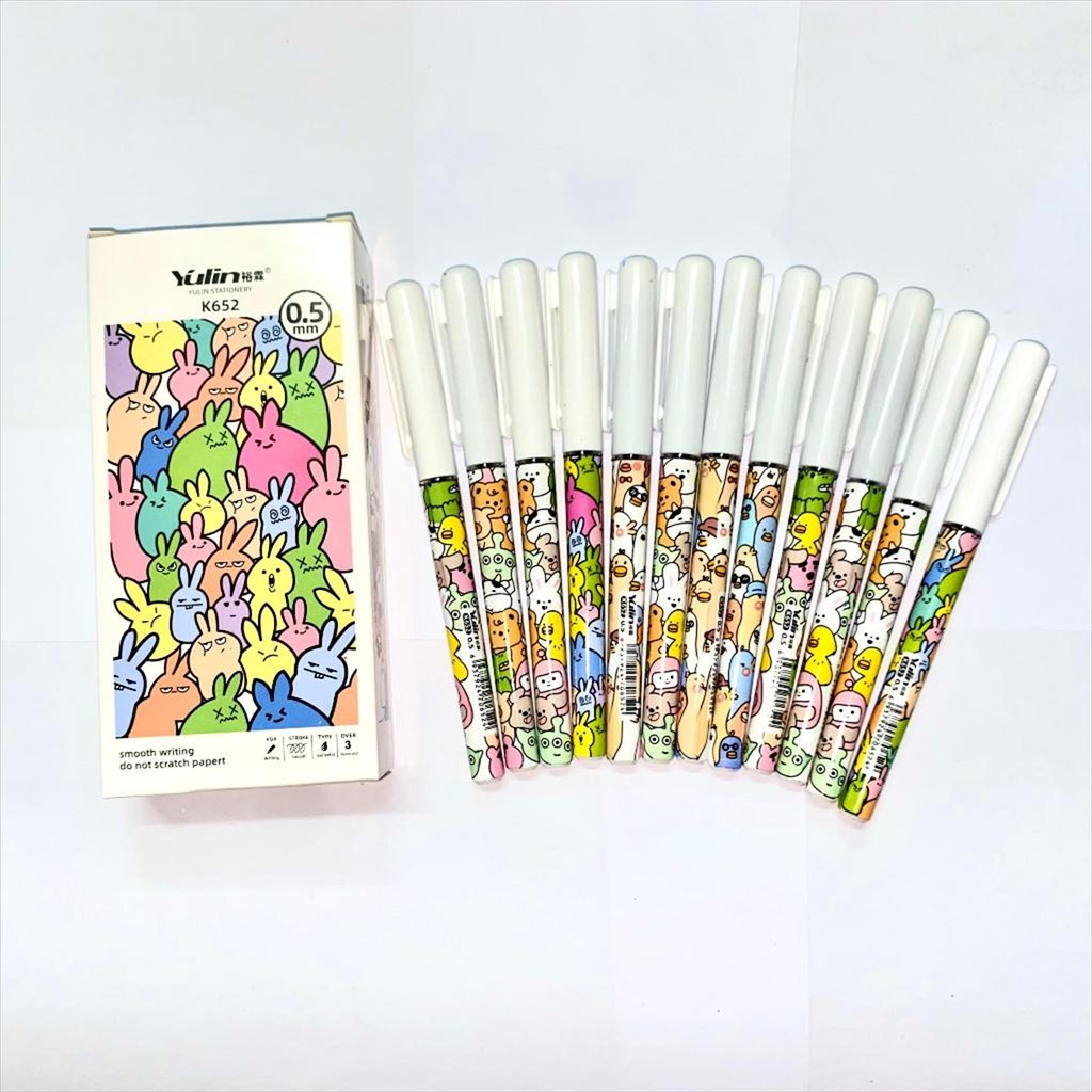 

(D) Gel Pen k-652 (12pcs)