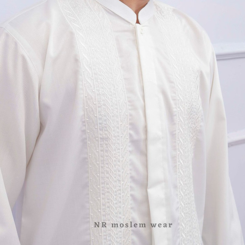 BAJU KOKO PUTIH DEWASA TANGAN PANJANG  / KOKO ARRAHMAN PANJANG / BAJU KOKO KATUN ADEM kode ( ARK )