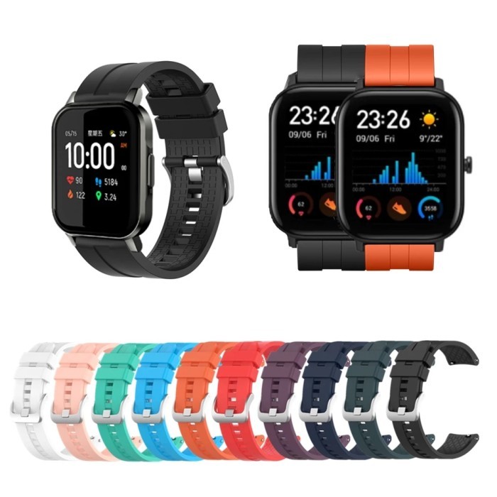 [[govava_id]] TALI JAM TANGAN STRAP WATCH RUBBER GT XIAOMI AMAZFIT GTS 2 / BIP U - Black