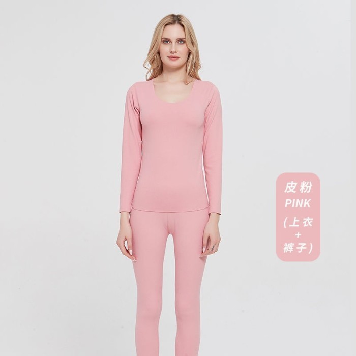 

ORIGINAL HUIYING Long Jhon Wanita Longjhon Wool-strech Made In Chinese - SoftPink, XL (M)