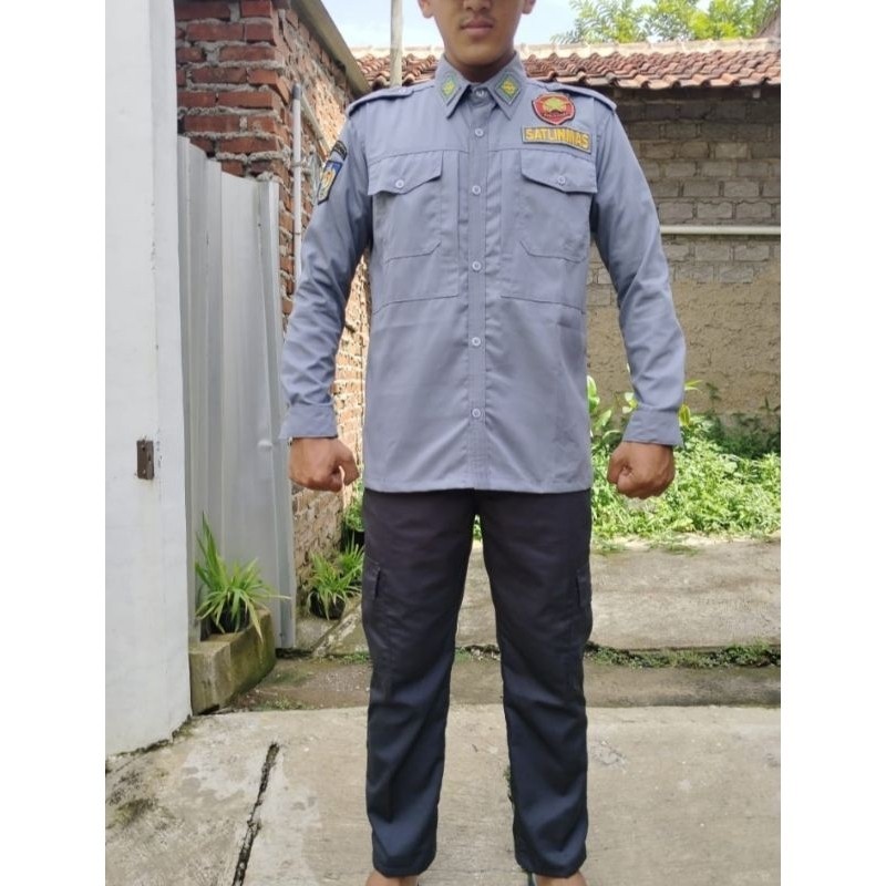 Seragam Linmas/baju linmas/Pdl linmas hijau satu setel